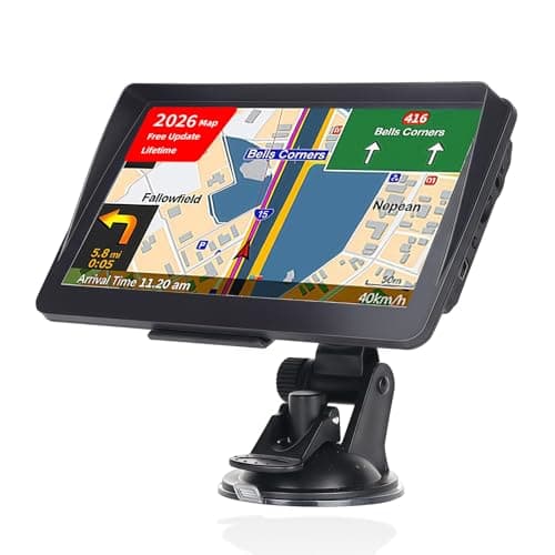 Image of IGEAIIE 7 Inch Sat Nav for Car, HGV Truck, HD GPS Navigation System with UK & Europe Maps 2026, Lifetime Free Updates, Support Postcode Search, Voice Guidance, Speed Camera Alerts, and POI