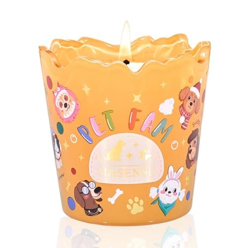 Image of M&SENSE Lemon Grapefruit Scented Candles 160g, Natural Soy Wax Luxury Candle with 30H Clean Burn, Artistic Wavy Rim, Sports & Pet Themes, Personalized Gifts for Women/Birthday/Mother's Day, Home Decor