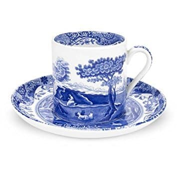 Image of Spode Blue Italian Coffee Cup & Saucer