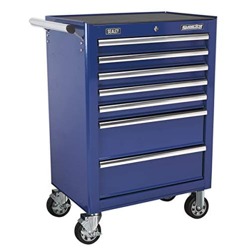 Image of Sealey 7 Drawer Rollcab / Tool Chest on Wheels with Ball-Bearing Slides - Blue - AP26479TC