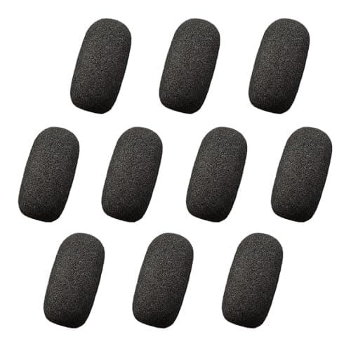Image of 10 Pack Headset Microphone Foam Cover, Universal Microphone Windscreen Mini Sponge Microphone Protector for Indoor & Outdoor (XS)