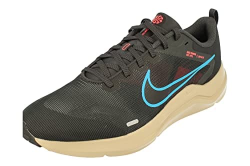 Image of Nike Men's Downshifter 12 Trainers, Dk Smoke Grey Laser Blue Khaki, 11 UK (12 US)