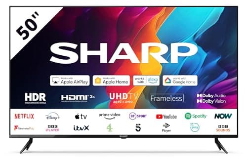Image of SHARP 50FJ2K 50 inch 4K Ultra HD HDR Smart LED TV Freeview Play, ()