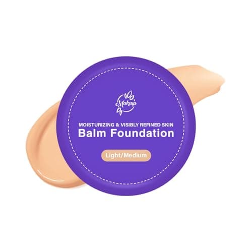 Image of Balm Foundation for Mature Skin, Hydrating Coverage Foundation Balm Buildable Medium Coverage, Age-Defying Hydrating Cream Concealer for Older Women (Dark Tan)