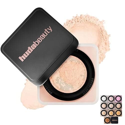 Image of Huda Beauty Easy Bake Loose Baking & Setting Powder -Non Cakey Finish Locks In Foundation, Loose Setting Powder Translucent For Natural Look And Everyday Use (peach pie)