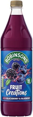 Image of Robinsons Real Fruit Squash Creations, Low Calorie, Juicy BlackBerry & Blueberry, 1Litre