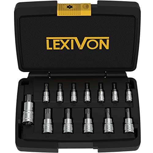 Image of LEXIVON Torx Bit Socket Set, Premium S2 Alloy Steel | 13-Piece Star T8 - T60 Set | Enhanced Storage Case (LX-143)