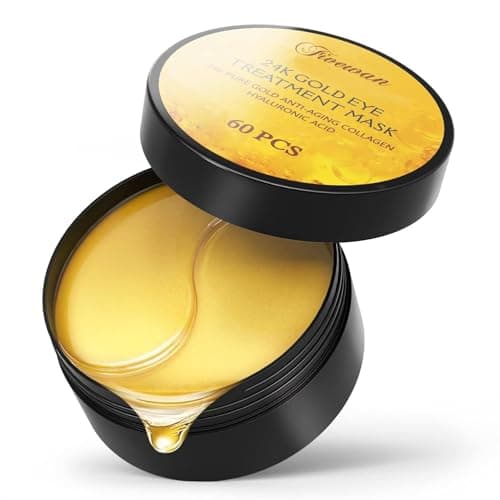 Image of Under Eye Mask - 24k Gold Under Eye Gel Patches to Reduce Dark Circles and Puffy Eye Bags - 60 Pcs Collagen Eye Patches, Anti-Aging for Removing Wrinkles 30 Pairs