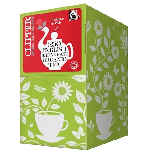 Image of Clipper Tea Fairtrade Organic English Breakfast Tea, 250 Enveloped Tea Bags
