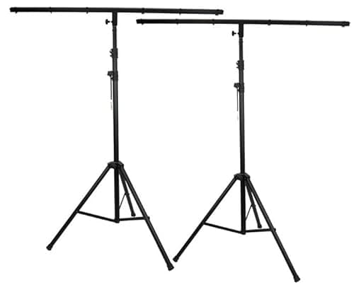 Image of Stage Lighting Stands with T Bar for 6 Fixings Pair of 3.5M