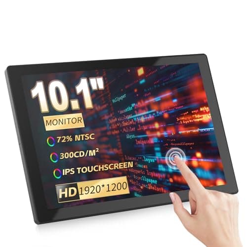 Image of Missun 10.1 inch Touchscreen Monitor, 60 Hz Portable 1920 x 1200 IPS Monitor, Supports Standard VESA Screen Contrast 16:10, Compatible with Ra Pi 5/4B/4/3/2 Windows 10/8/7