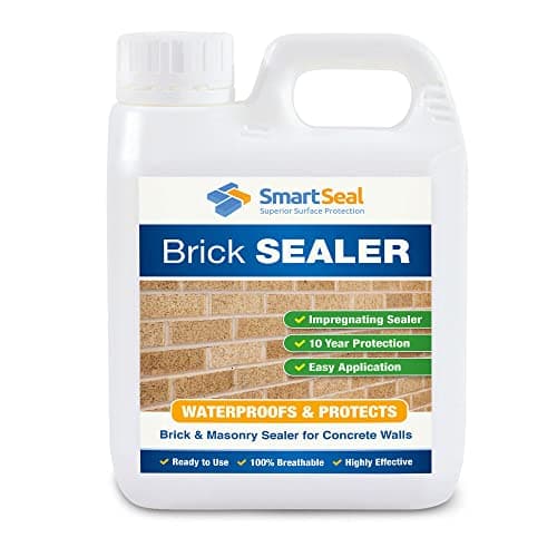Image of Smartseal Brick Sealer - 1L - Breathable Brick Waterproofer & Clear Sealant. Protective Damp Seal & Waterproof Sealant for Bricks, Masonry, Concrete & Stone. Easy to Apply. Lasts up to 10 years