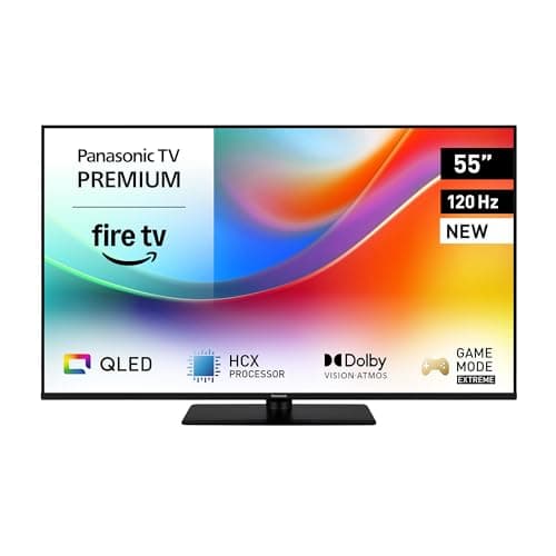 Image of Panasonic Premium TV-55W85BEY, W85B Series, 55 inch, 4K Ultra HD QLED Smart TV, 2025, 120Hz, Fire TV, Dolby Vision & Atmos, Alexa Voice Control, Airplay, Bluetooth, Black