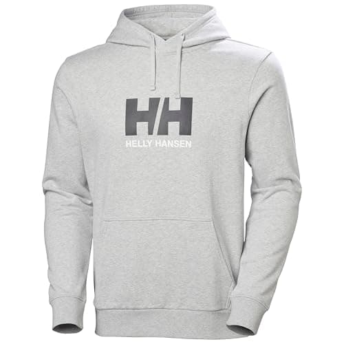 Image of Helly Hansen Men's HH Logo Hoodie, Grey Melange 2.0, 2XL