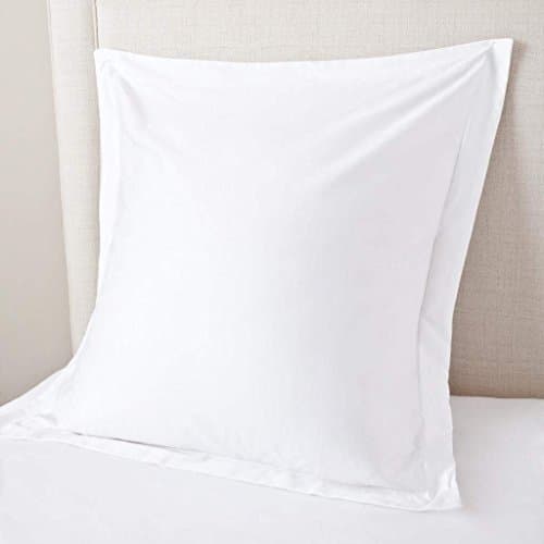 Image of European Square Pillow Shams Set Of 2 Pillowcase Euro Shams 28X28 White Pillow Covers Premium 600 TC European Pillow Shams 100% Soft Egyptian Cotton Gorgeous Euro Size Decorative Pillow Cover/Cases