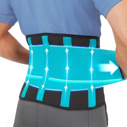Image of Clever Yellow Premium Back Support Belt, Back Brace, Lumbar Support Belt, Lower Back Support for Men and Women, Back Braces for Lower Back Pain, Sciatica Pain Relief Products (L)