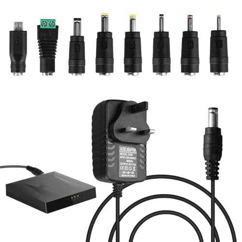 Image of 5V 3A DC Power Supply, AC Adapter 100-240V 50 60Hz to DC 5V Charger Converter 5.5mm x 2.5mm Plug with 8 Tips Transformer Charger Universal Connector for LED Strip Router Camera Monitor Box Printer