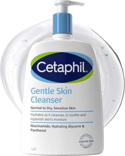 Image of Cetaphil Gentle Skin Cleanser, 1L, Face & Body Wash, For Normal To Dry Sensitive Skin, With Niacinamide & Glycerin, Soap Free, 1 unit, Packaging May Vary