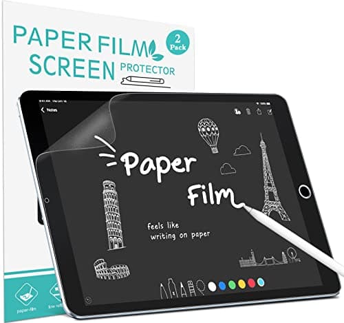 Image of (2 Pack) PYS Like Paper Screen Protector for iPad 7th 8th 9th Generation 10.2" 2021 2020 2019 Matte PET Protective Film for Drawing Writing Note Taking Feel Like on Paper
