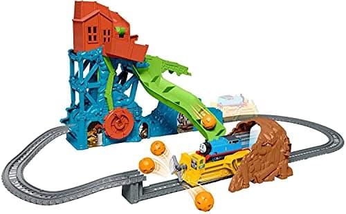 Image of Thomas & Friends Cave Collapse GDV43, Thomas the Tank Engine & Friends Motorised Trackmaster Train Set, Multicolour