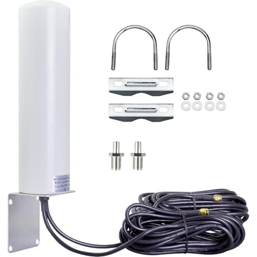 Image of ACONRFTOL 4G 5G LTE Antenna Outdoor 698-2700 3300-3800MHz Omnidirectional with Dual SMA Male Connector RG58 Cable and SMA Female to TS9 Male Adapter High Gain for 3G 4G Router Modem Router Wireless