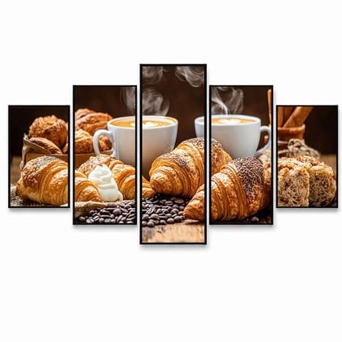 Image of 5 Pack Diamond Art Kits Adults, DIY Bread Diamond Painting, Full Drill Coverage Rhinestone Paint by Numbers, Crystal Art Canvas Paintings Cup for Office Bedroom Home Decor Gifts (Three Sizes) PZSH3887