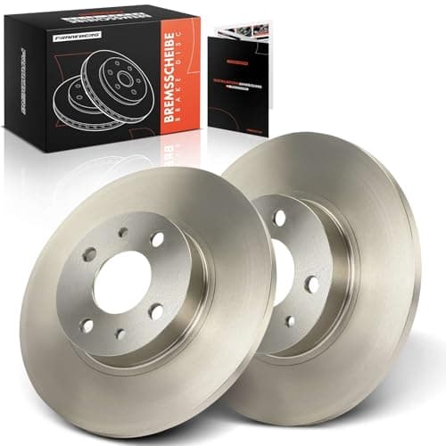 Image of Frankberg Brake Disc Set incl. 2x Discs Front Solid Ø258mm Compatible with 500 312 P.a.n.d.a Van 312 519 Punto 188 Ypsilon 843 Replace# 60802029