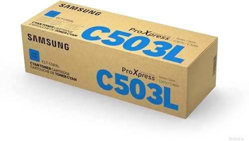 Image of Samsung SU014A CLT-C503L High Yield Toner Cartridge, Cyan, Pack of 1