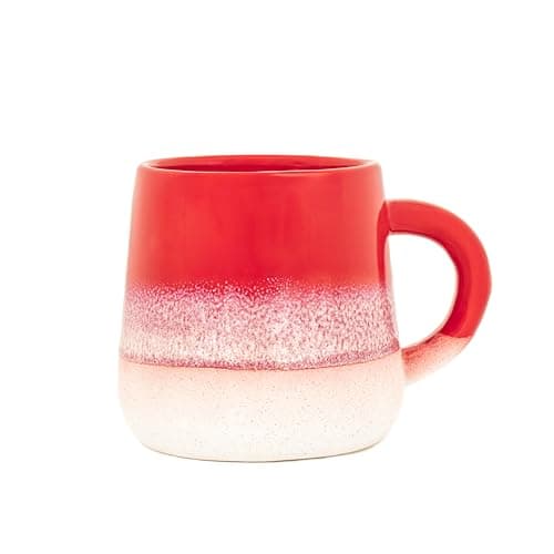Image of Sass & Belle Mojave Glaze Red Mug – Rustic Ceramic Coffee Cup, Unique Handcrafted Stoneware Tea Mug – Stylish Gift for Mum, Him or Her – Novelty Tableware