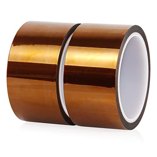 Image of 2 rolls Polyimide High Temperature Tape,Heat Resistant strong sticky heat transfer Tape For Sublimation Printing 3D printer,masking,Electric PCB shielding,Soldering,Packing Fixing BOMEI PACK