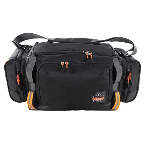 Image of Ergodyne Durable Jobsite Work Gear Bag, Padded Shoulder Strap, 34L, Black, Durable Jobsite Work Gear Duffel Bag, Padded Shoulder Strap, 34L, Black, Durable Jobsite 34 Litre Sports Bag for Work