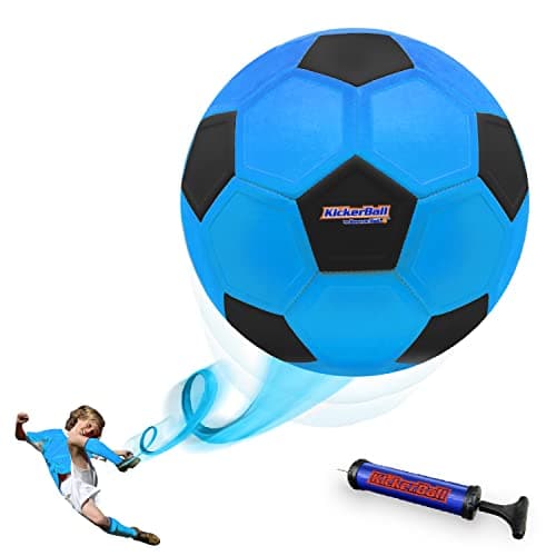 Image of Kickerball - Curve and Swerve Soccer Ball/Football Toy - Kick Like The Pros, Great Gift for Boys and Girls - Perfect for Outdoor & Indoor Match or Game (Blue)