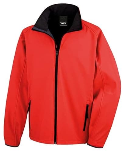 Image of Result R231M Core Printable Softshell Jacket - Red/Black - L