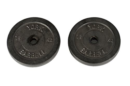 Image of York Fitness Cast Iron Discs, Black, 2 x 7.5kg