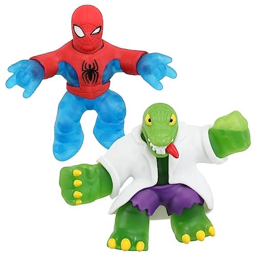 Image of Heroes of Goo Jit Zu Marvel Goo Shifters Versus Pack Spider-Man VS Goo Shifter Lizard. 2 Squishy 4.5-Inch Tall Marvel heroes.
