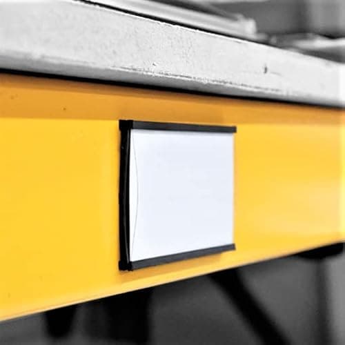Image of Self Adhesive Label Ticket Holders 50mm x 80mm (Pack of 100) - Clear PVC Shelf Edge Ticket Strips - Stick-On Label Pockets for Retail, Warehouses, Storage & Organisation