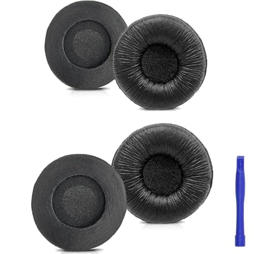 Image of Ear Cushions Replacement for Plantronics Headset Designed for HW251N HW261N H251 H251N H261 H261N Blackwire 3210 3220 Jabra Pro 920 9450 Biz 2400II GN 2000 PRO 920-4 Packs