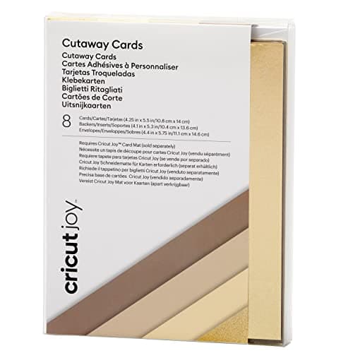 Image of Cricut Joy Cutaway Cards | Neutrals | 10.8cm x 14cm (4.25" x 5.5") | 8-Pack | for use with Cricut Joy