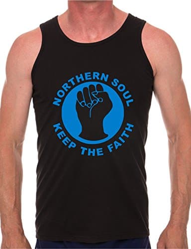 Image of Northern Soul 60's Music Retro Mens Vest Tank Gym Althetic Top Large Black