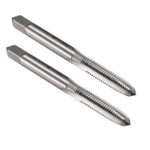 Image of TA-VIGOR 2Pcs M6 x 1.0mm Metric Machine Tap, 3 Straight Flutes Screw Thread Tapping H2 High Speed Steel Threading Machinist Repair DIY Tool