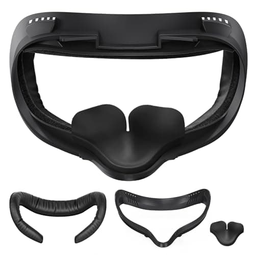 Image of SUPERUS Facial Interface & Face Cover Pad & Removable Nose Guard for Oculus Quest 2, Sweat-Proof PU Foam Cushion - VR Accessories for Meta Quest 2, Compatible with Oculus Quest 2 Original Spacer