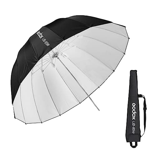 Image of Godox UB-85W 33.5in/85cm Parabolic Reflective Umbrella, Black White Photography Umbrella with Carry Bag Portable for Vedio Studio Shooting Speedlite
