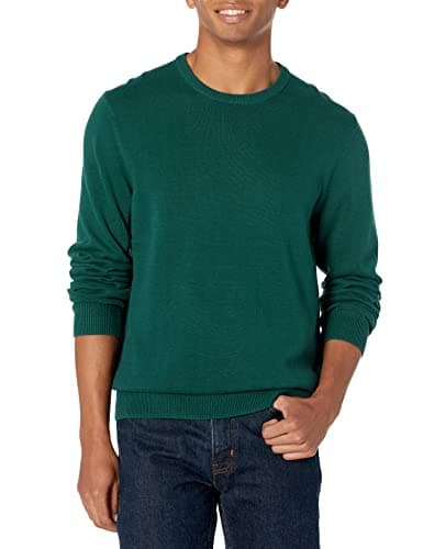 Image of Amazon Essentials Men's Crewneck Sweater (Available in Big & Tall), Dark Green, XX-Large