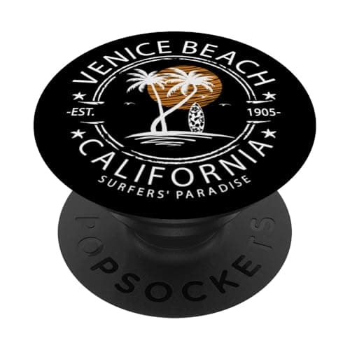 Image of Venice Beach Sumer Family Vacation Vintage California PopSockets Swappable PopGrip