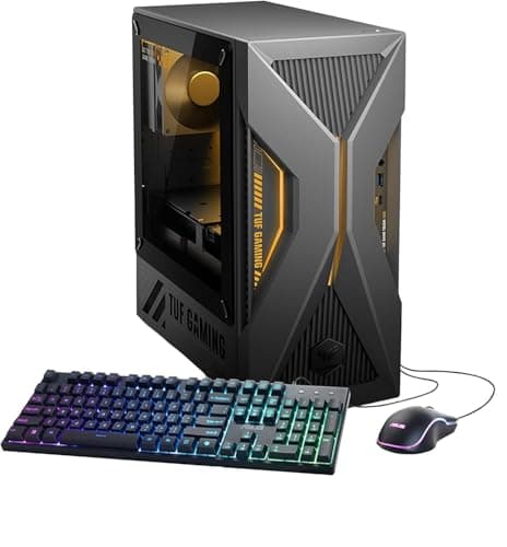 Image of ASUS TUF 15L Gaming Desktop, Intel Core i7-13620H Processor, NVIDIA GeForce RTX 5060 Graphics, 1TB M.2 NVMe™ PCIe® 4 SSD,32GB DDR5 RAM, Windows 11 Home, Gray