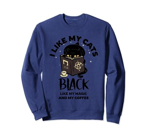 Image of Halloween Kawaii Like My Cats Black Like My Magic Coffee Sweatshirt