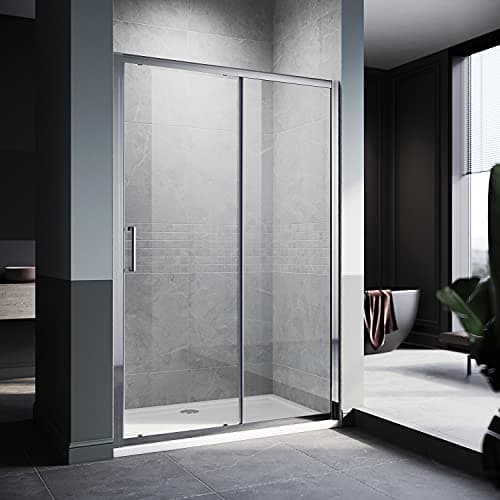 Image of ELEGANT Shower Door 1700 x 1900 mm(W x H) Shower Enclosure Cubicle 8mm Nano Easy Clean Glass Sliding Shower Doors for Bathroom Wet Room