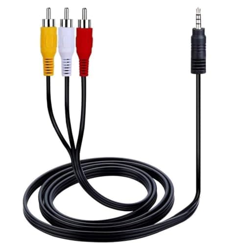 Image of Kaizen TV Lead for Panasonic HC-VX980, HC-VXF990, HC-W570, HC-W580, HC-W580EB-K, HC-WX970, HC-WX979 Camcorder - AV/AUDIO VIDEO Connecting Cable
