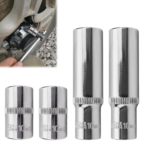Image of 4 PCS Socket, 10mm 1/4 Drive Deep Cr-V Drive Socket for DIY Hand-Making Repair Automotive