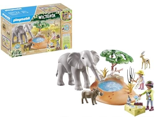 Image of Playmobil Wiltopia 71294 Splash Tour to the Water Hole, Exciting Safari Experience with Animal Learning Effect, Sustainable Toy for Children from 4 Years